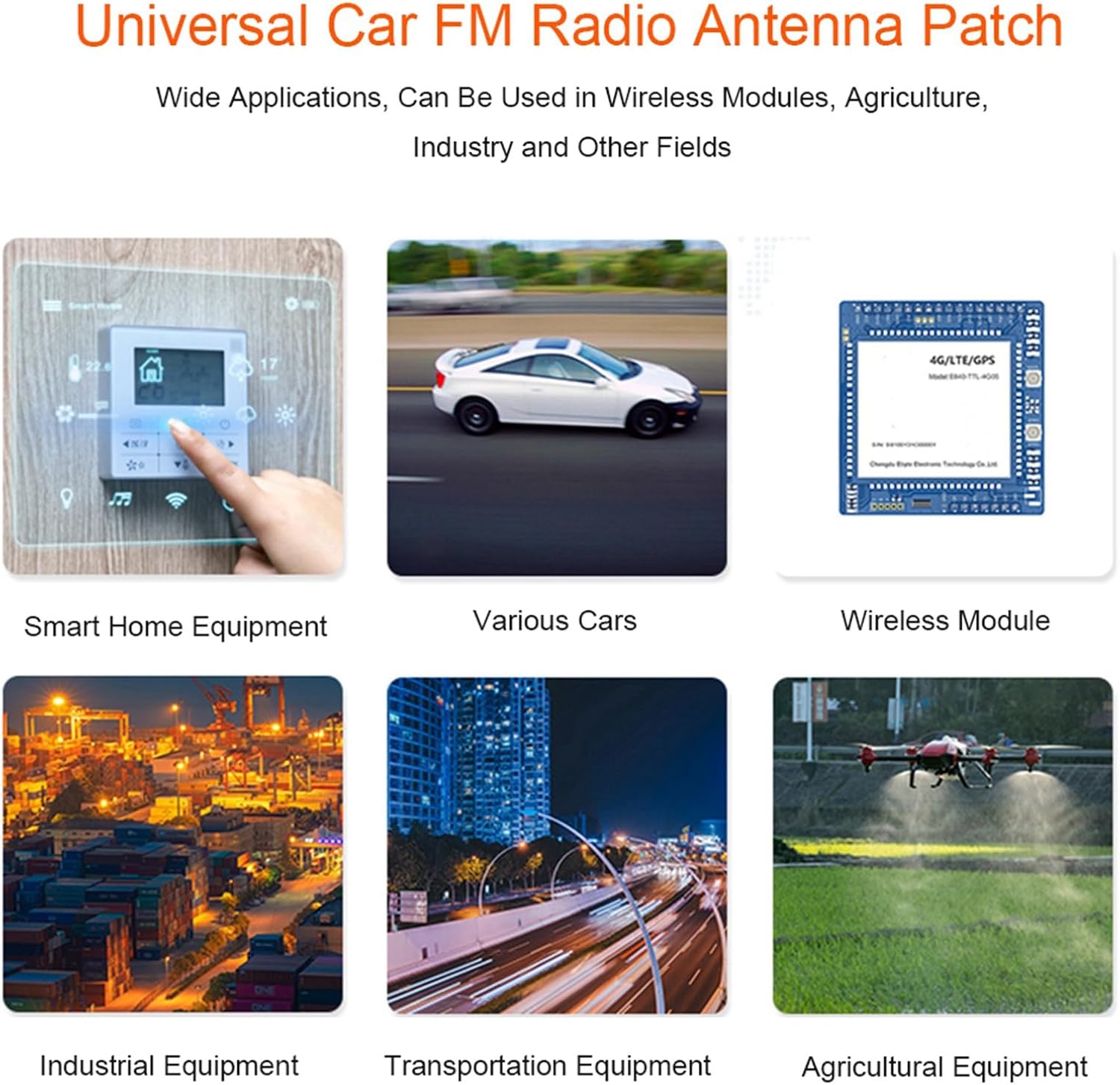 Joyzan Car Radio Hidden Antenna, Stereo FM Patch Amplifier Windscreen DIN Plug Adhesive Mount Universal Windshield Booster Aerial Cable Am Vehicle Truck AM Receiver Head Unit HD Amplified Automobile
