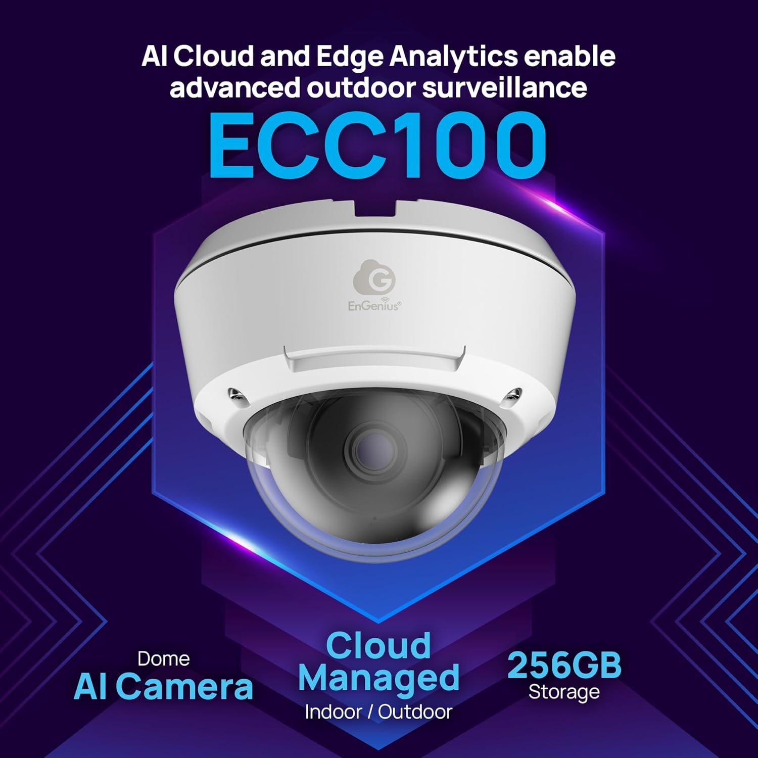EnGenius ECC100 AI 5MP Dome Security Camera components