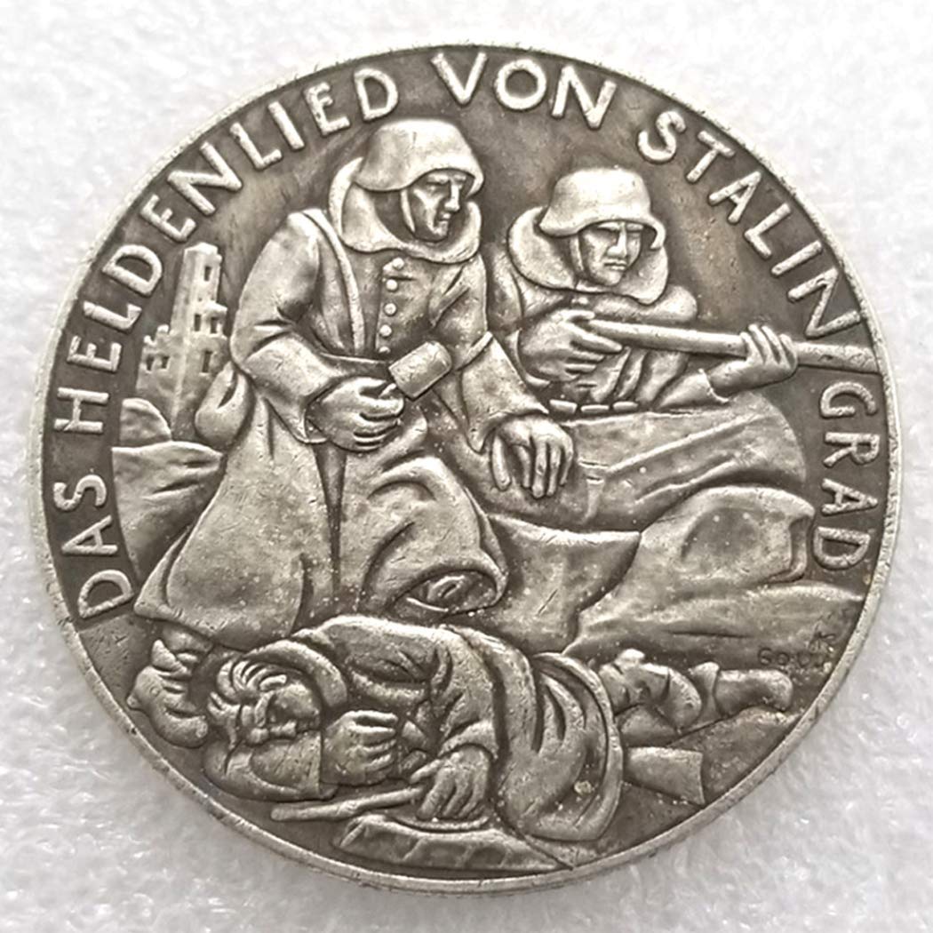 Pièces de monnaie allemandes historiques sculptées à la main de 1943 - Pièce commémorative non circulée - Outil pédagogique pour les enfants - Fait à la main - Expérience futur