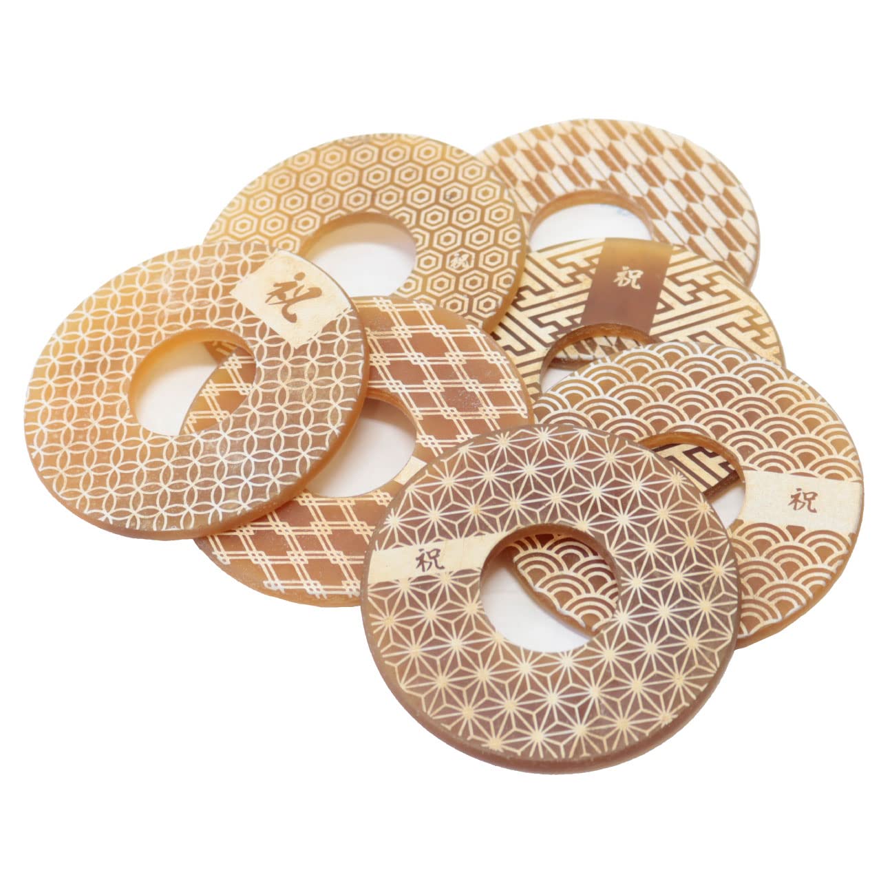 Amazon | 剣道防具コム デザイン 和柄革鍔 [祝] 文字入り 厚み4～6mm