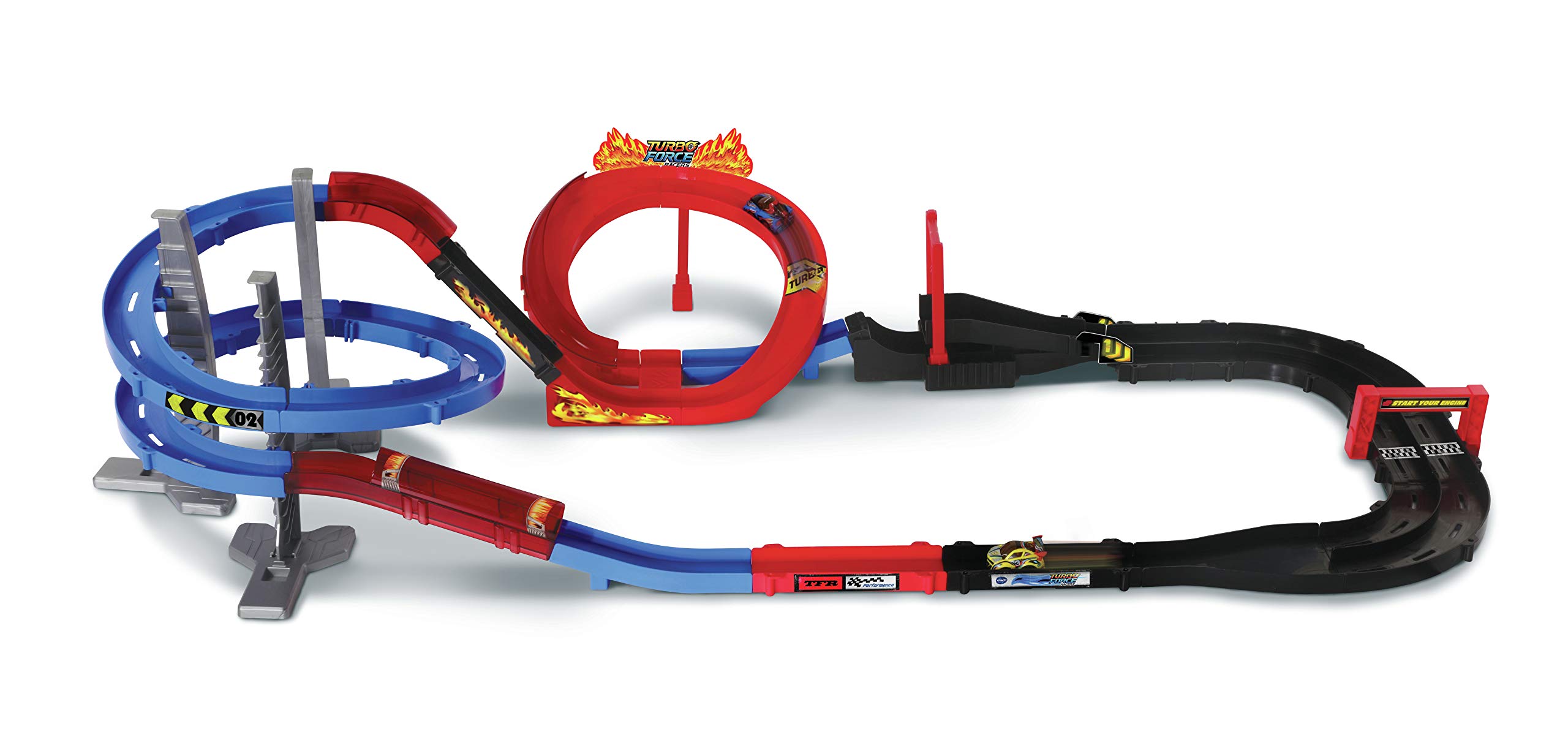VTech Turbo Force - Mega Circuit Super Loop + Reloj para Coche, Circuito de Coche Infantil con Mando a Distancia y Reloj - Versión ES