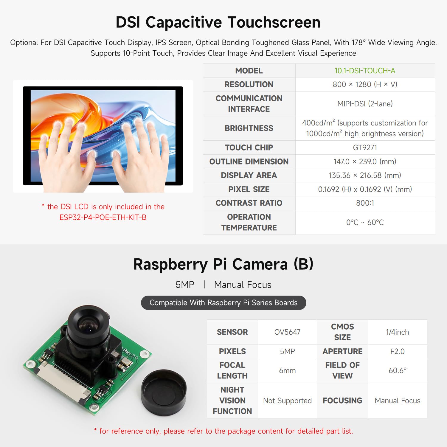 Waveshare ESP32-P4-ETH High-Performance Development Board, Based On ESP32-P4, with 100 Mbps RJ45 Ethernet Port, with Pre-Solder Pin Headers, Bundle with a PoE Module, 3 Items