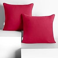 DecoKing 2 federe 50 x 50 cm jersey in 100% Jersey di Cotone Pettinato con chiusura lampo rosa ambra