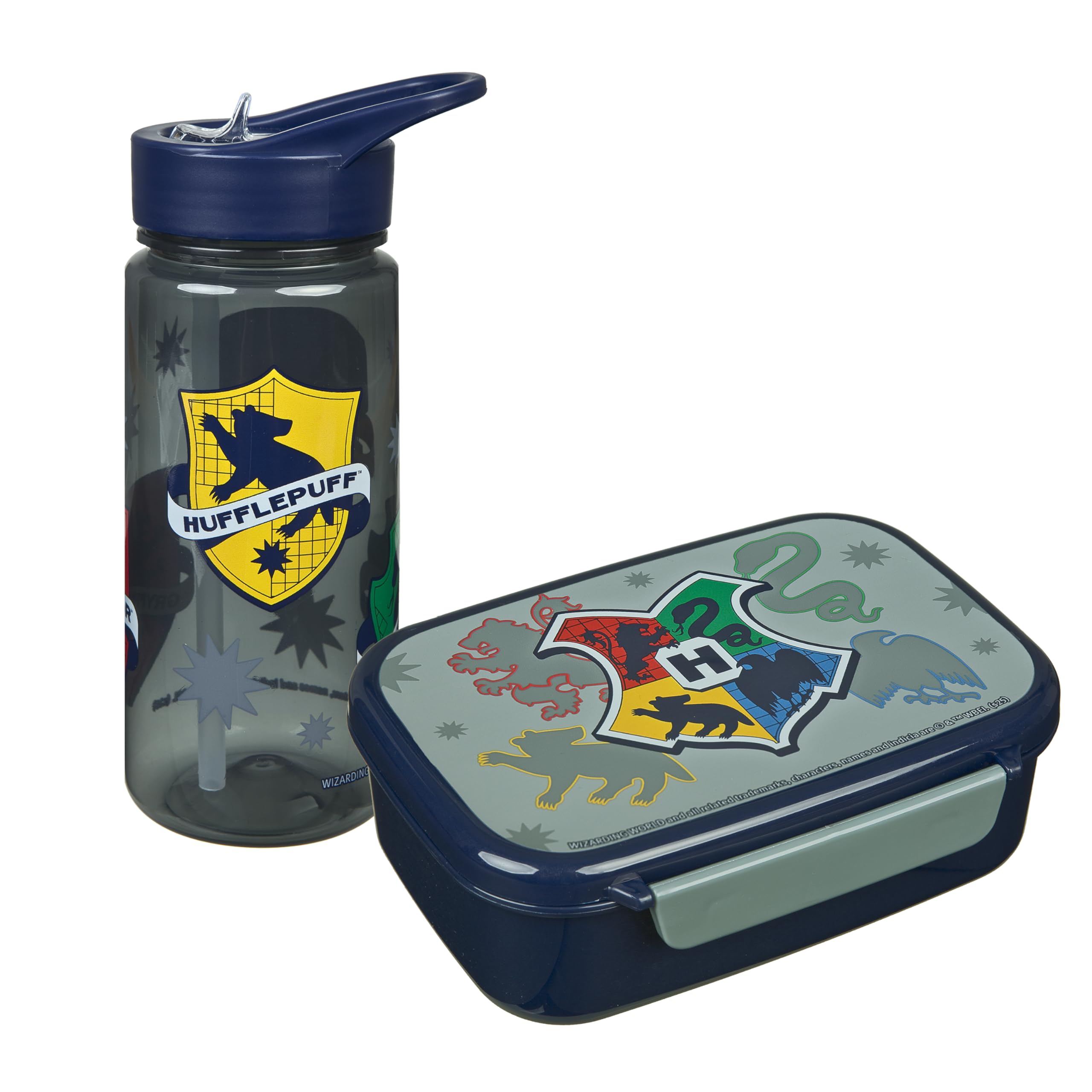 Scooli - Harry Potter Children's Tableware Gift Set - Set Consisting of Lunch Box and Water Bottle - Ideal for School or Nursery - from 4 Years - Made of Plastic - BPA Free