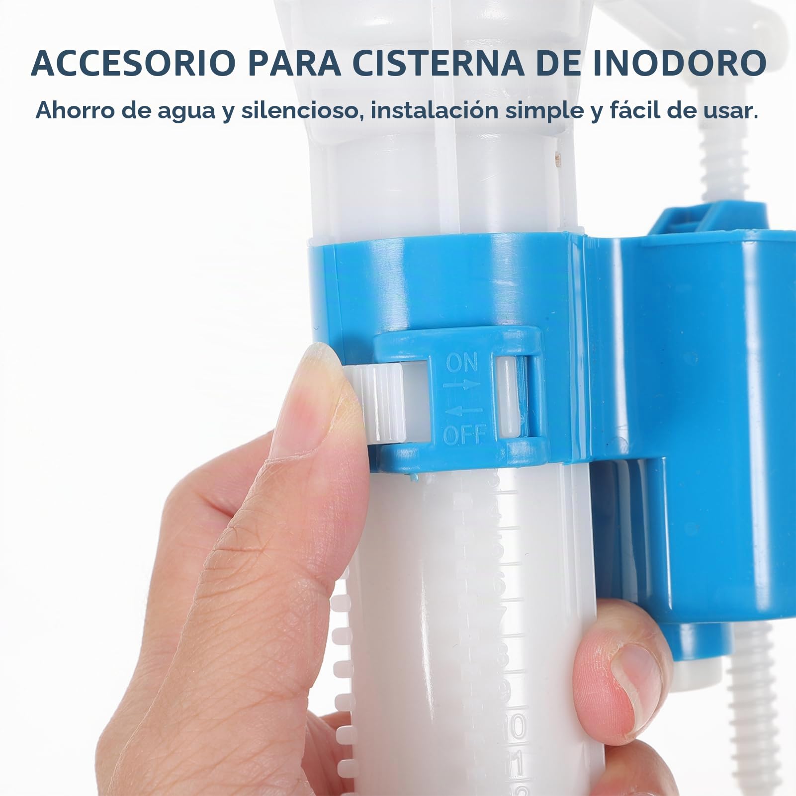 Válvula de Llenado para Cisterna Wc, Kit 1 Juego Botón Abs | Descarga Automática, Mecanismo de Doble Pulsador, Repuesto para Tanque de Agua, Piezas Duraderas