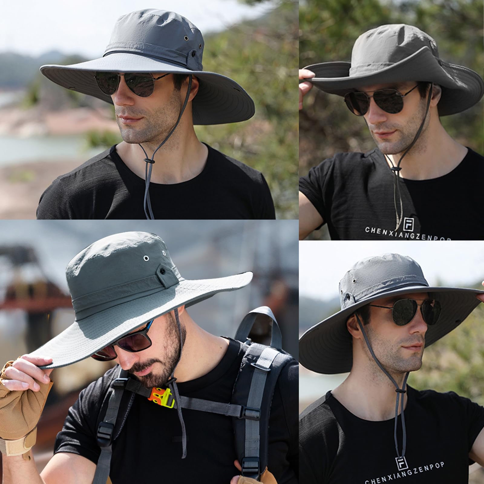 TYXHXT Sombreros Cubo, Bucket Hat, Pescador Gorro, Impermeable Plegable Sombrero, Pescador Gorro para Hombres y Mujeres, Sombreros Sol de Plegables para Verano con Protección, al Aire Libre