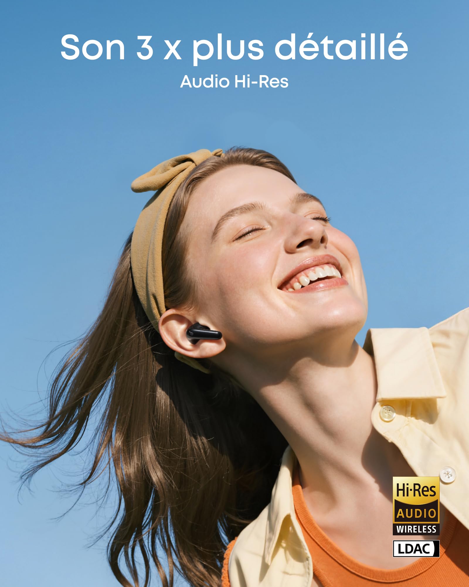 Soundcore P31i par Anker, Annulation du Bruit adaptative en Temps réel, Son Haute résolution, écouteurs Bluetooth sans Fil, Traduction, 50 h d'autonomie