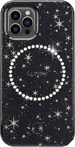 Miniatura 9 de LuMee Halo - Funda iluminada para selfie para iPhone 13 Pro Max - Iluminación LED ajustable incorporada - 6.7 pulgadas - Espejo dorado