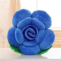 Vista 2 de Cojín de asiento de flores, cojines de suelo, cojines para muebles de patio, rellenos de almohada (23.6 in, azul)