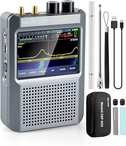 Último receptor de radio V2.4 Malaquita DSP2 SDR, receptor de radio de onda corta GOOZEEZOO 10kHz-380MHz y 404MHz-2GHz AM SSB DSB CW NFM WFM Air