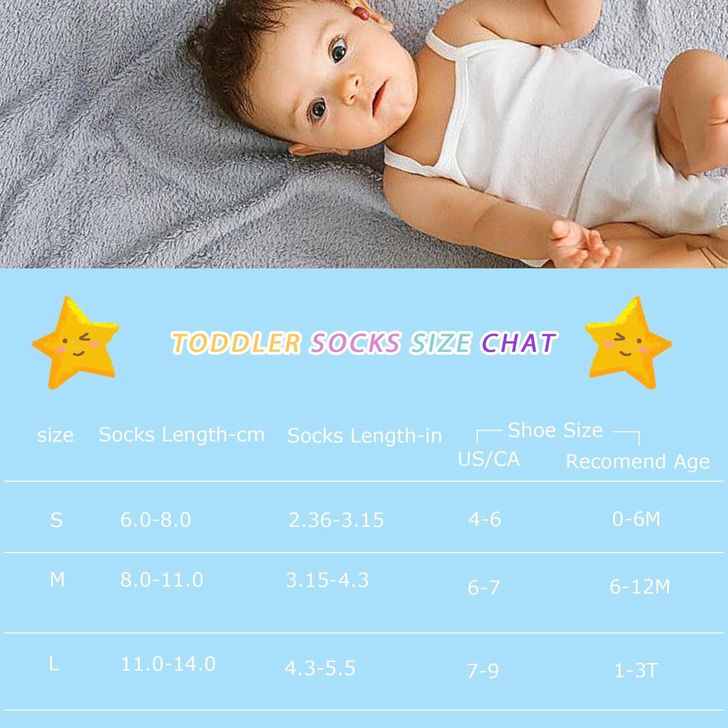 8 Pairs Baby Girls Boys Non Slip Socks Little Kids Ankle Sock Anti Skid Crew Sock with Grips Toddler Cotton Socks - Image 7