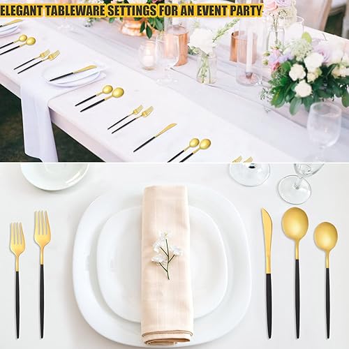 Miniatura 6 de Juego de vajilla de acero inoxidable de 60 piezas juego de cubiertos de cubiertos juego de utensilios de cuchara tenedor cuchillos servicio para 12