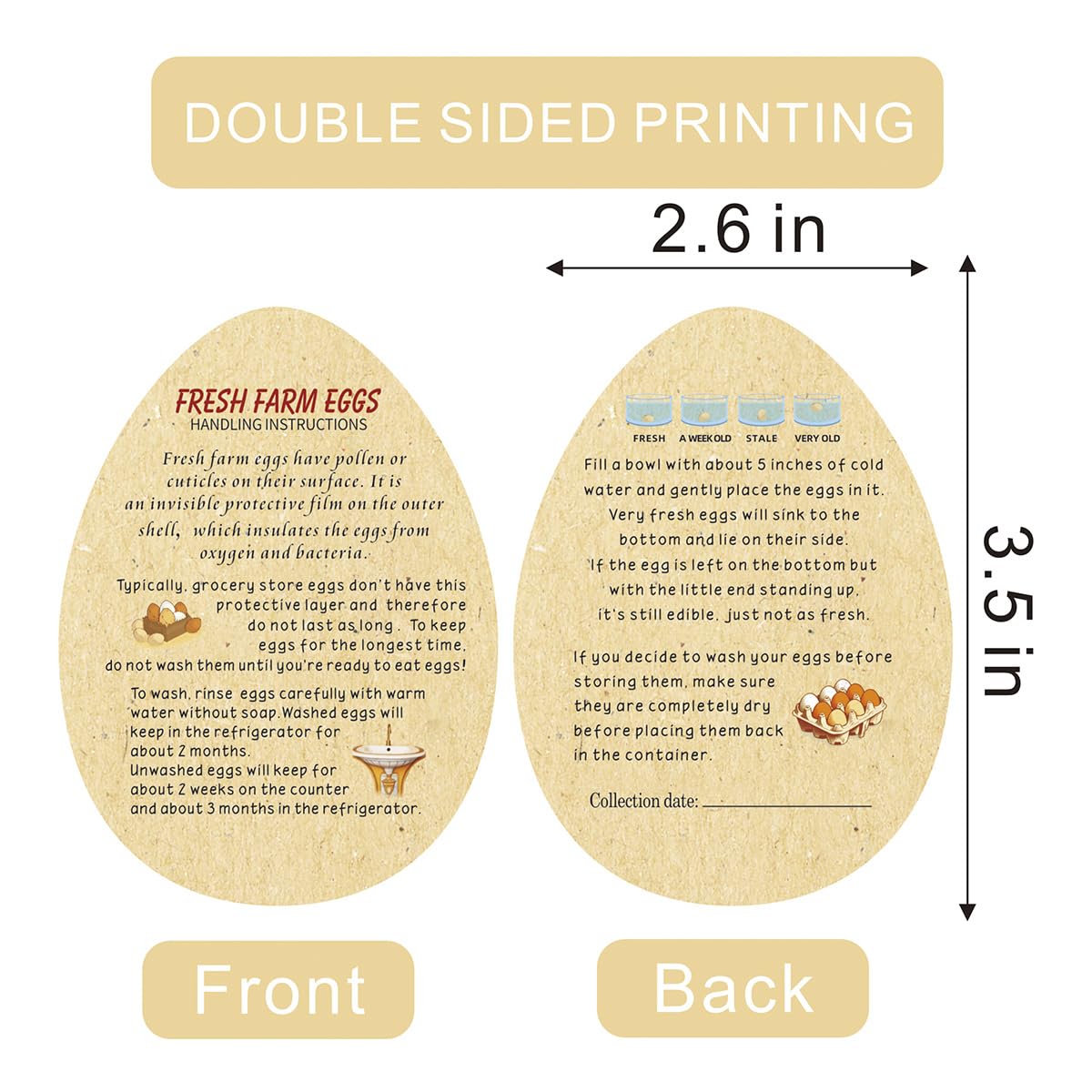 Egg Handling Instruction Cards Eggs For Sale Chickens Backyard Farming