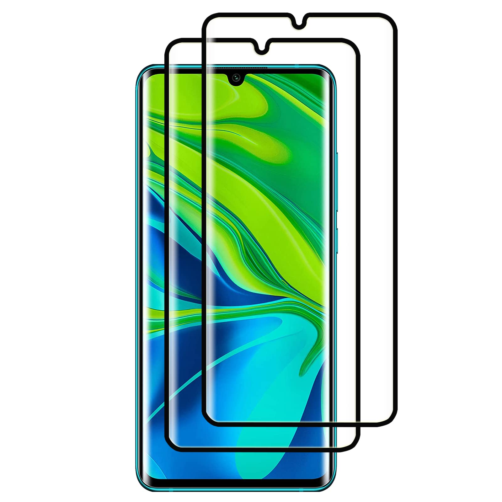 Hkess 2 Pezzi Anti Spy Pellicola Protettiva in Vetro Temperato per Xiaomi Mi 10/Mi 10 Pro, Copertura Completa Privacy Protezione Schermo, Anti-Spia Durezza 9H Protettiva Film