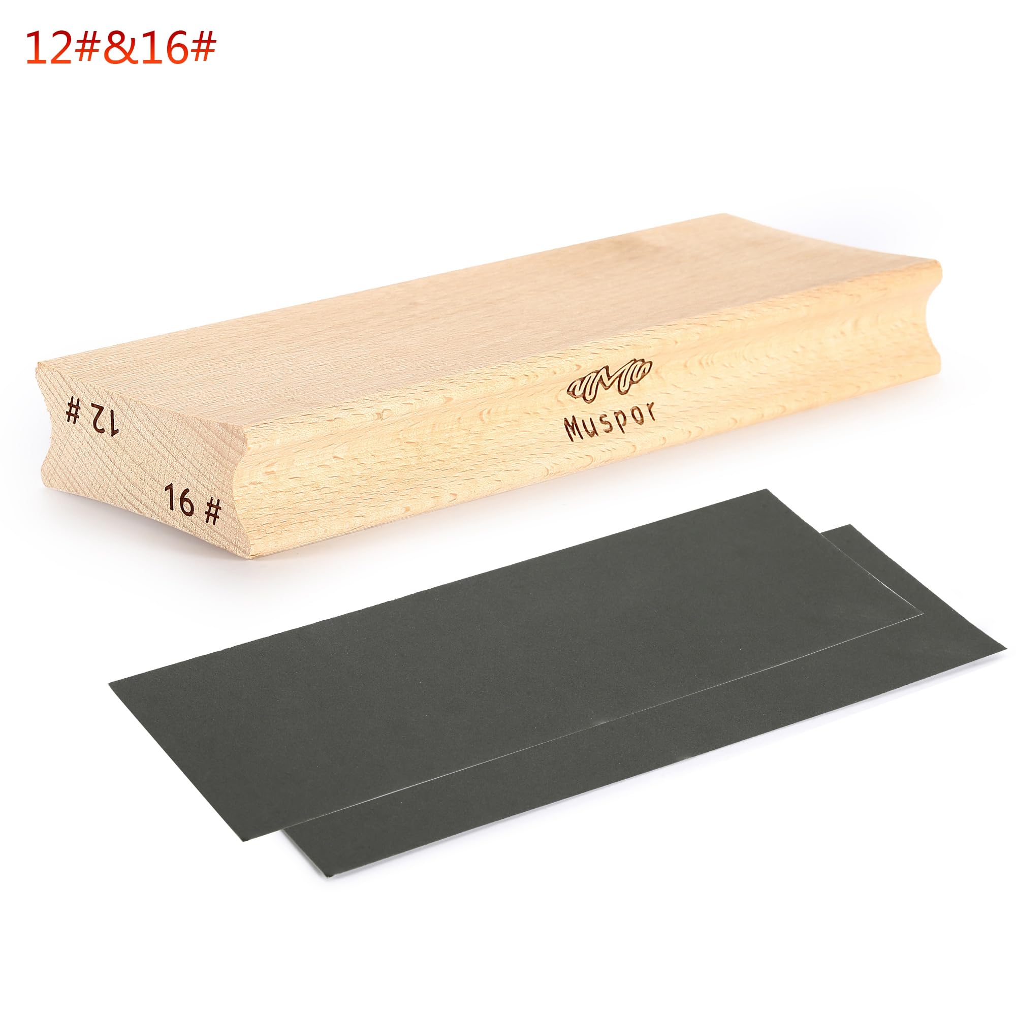RuiJOTWAT Two-Way Radius Sanding Block For Fret Leveling Fingerboard - Sanding Beam Luthier Tool 12"&16" + Sandpaper - Image 2