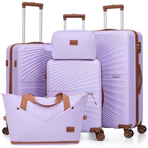 Luggage Sets 5 Piece ABS Hard Case Carry On Luggage Set (20-24-28 inch)