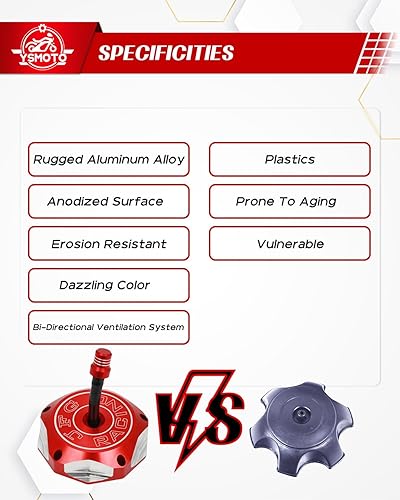 Miniatura 6 de Tapa del tanque de combustible de gas CNC con válvula de respiradero tubo de manguera para TRX90 TRX250 Recon TRX250EX Sportrax TRX350 TRX400