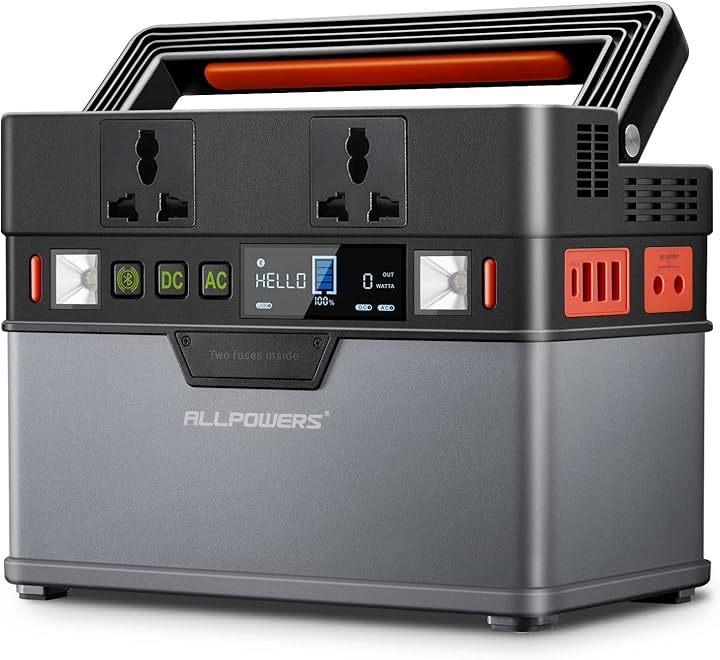 Allpowers generatore solare portatile 288wh/78000 mah con batteria al