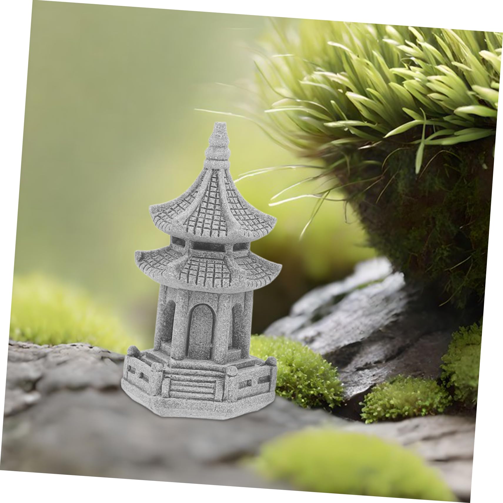 BESTonZON 15stücke Teiliges Mini Pagoden Gartenornament Dekorative Bonsai Landschaft Mit Großer Und Kleiner Und Steinlaterne Für Garten Und Balkon Deko