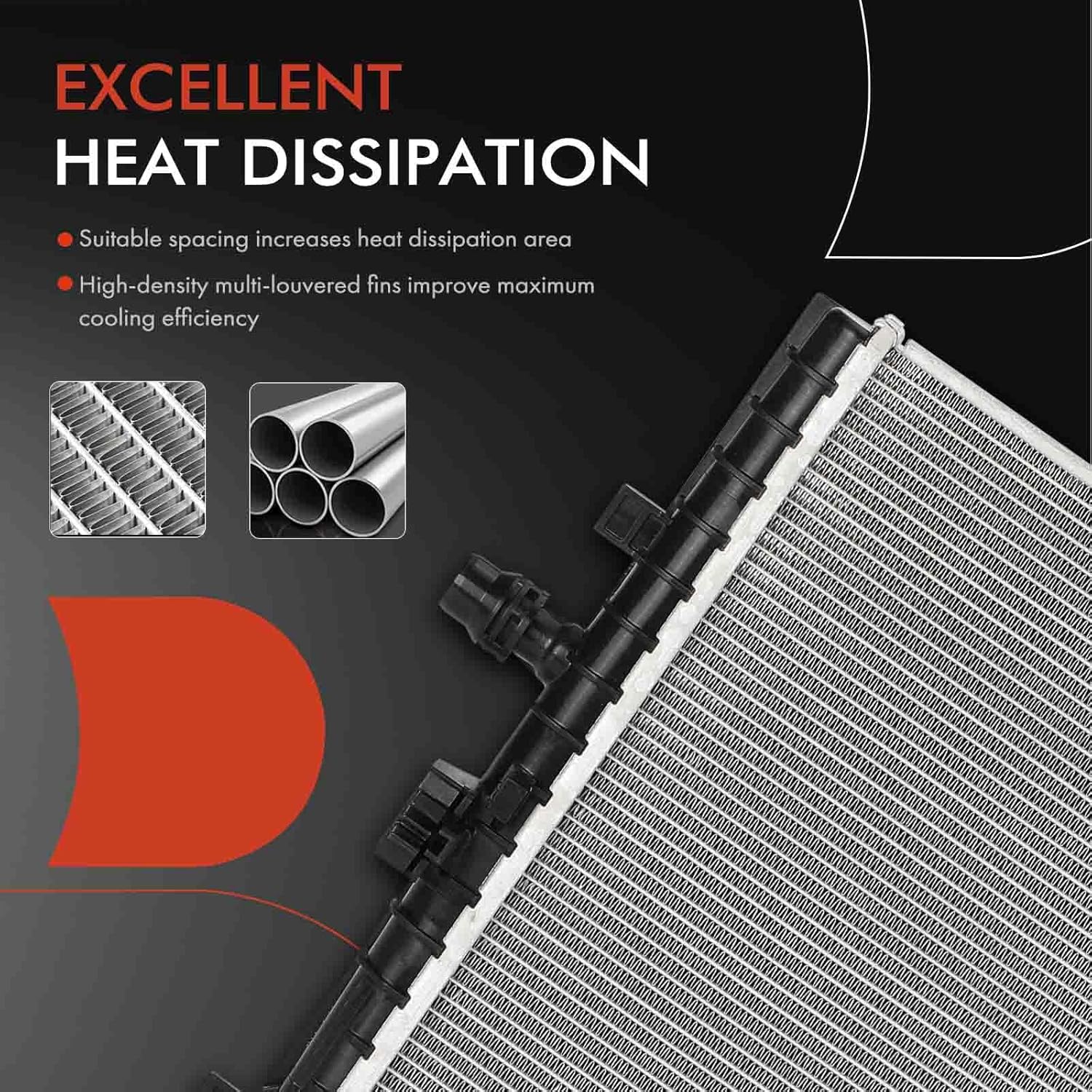 A-Premium Engine Coolant Radiator Assembly Compatible with Tesla Model 3 2021-2023, Model Y 2020-2023, Replace# 149417500A