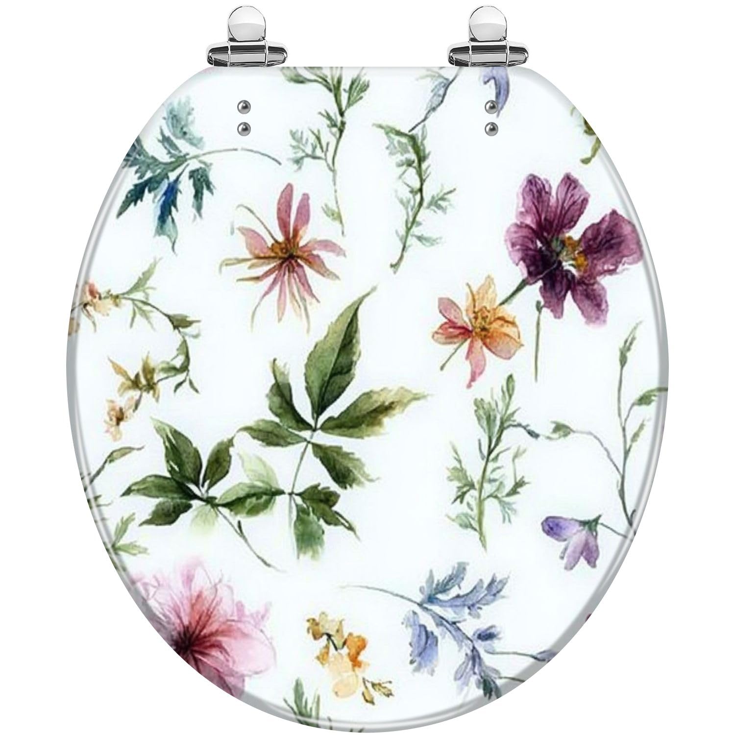 Asiento de inodoro de resina floral para baños modernos