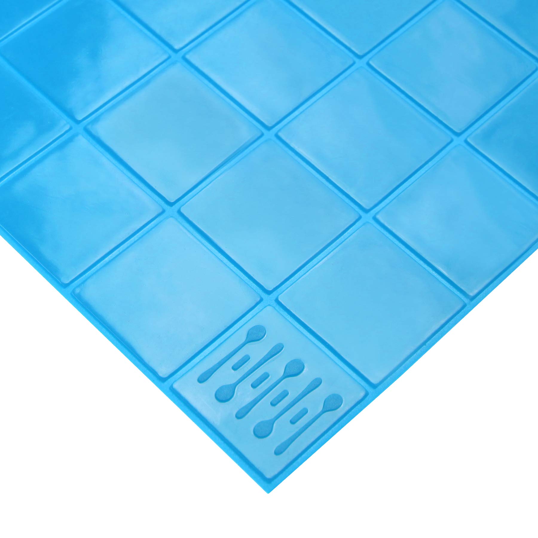 KMN Home, DrawerDecor Non-Slip BaseMat Liner, Kitchen Shelf Organizer - 14" x 20", Sky Blue