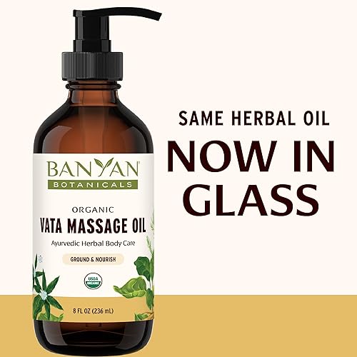 Miniatura 8 de Banyan Botanicals Vata Massage Oil - Certified Organic, 12 oz - Relaxing, warming, grounding - Warm herbs that support vitality and vigor and