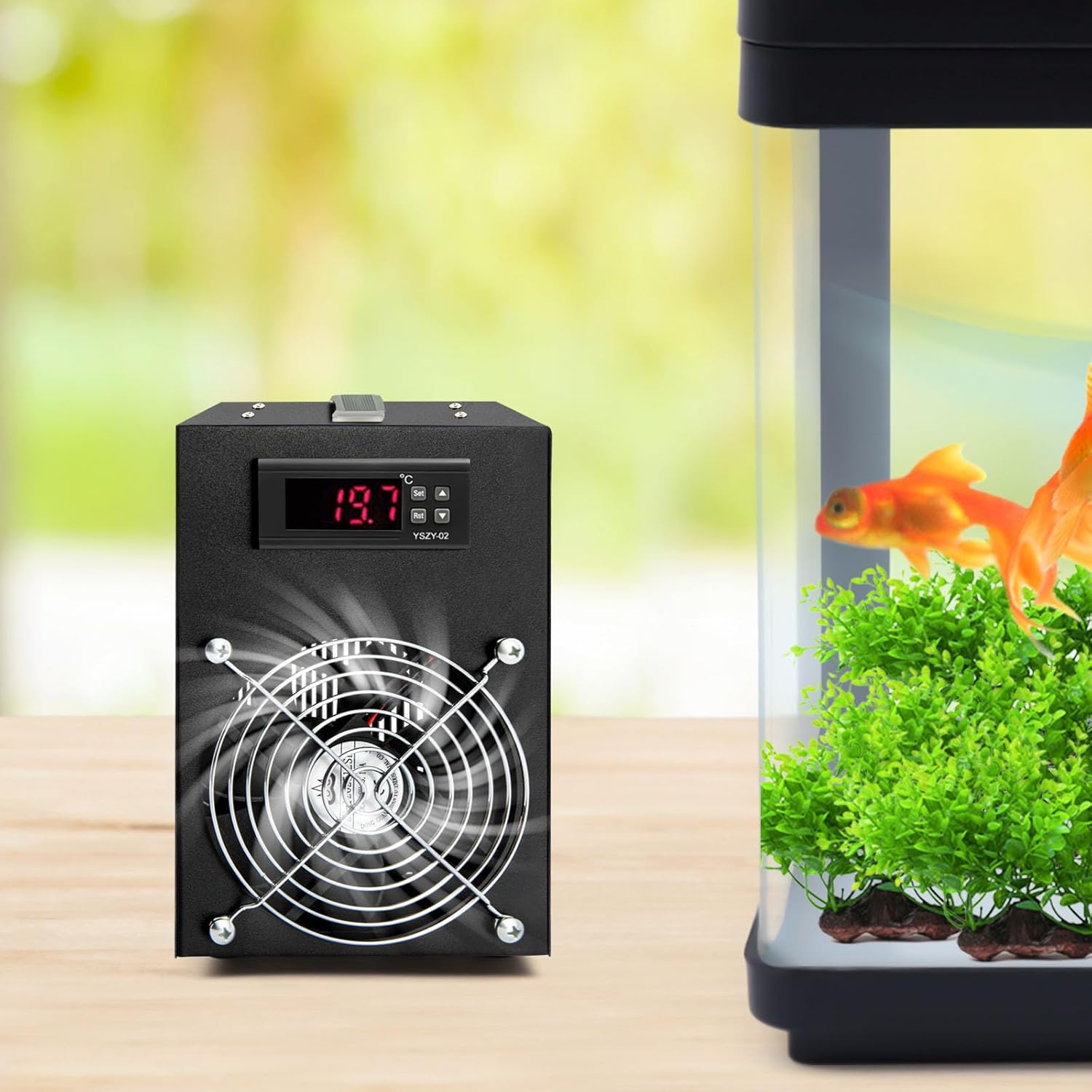 Aquarium Chiller 16Gal/60L - High-Efficiency Fish Tank Cooler, 1-3L/Min Water Chilling Machine, Hydroponic Cooling System, 220-240V, Ideal for Aquatic Life