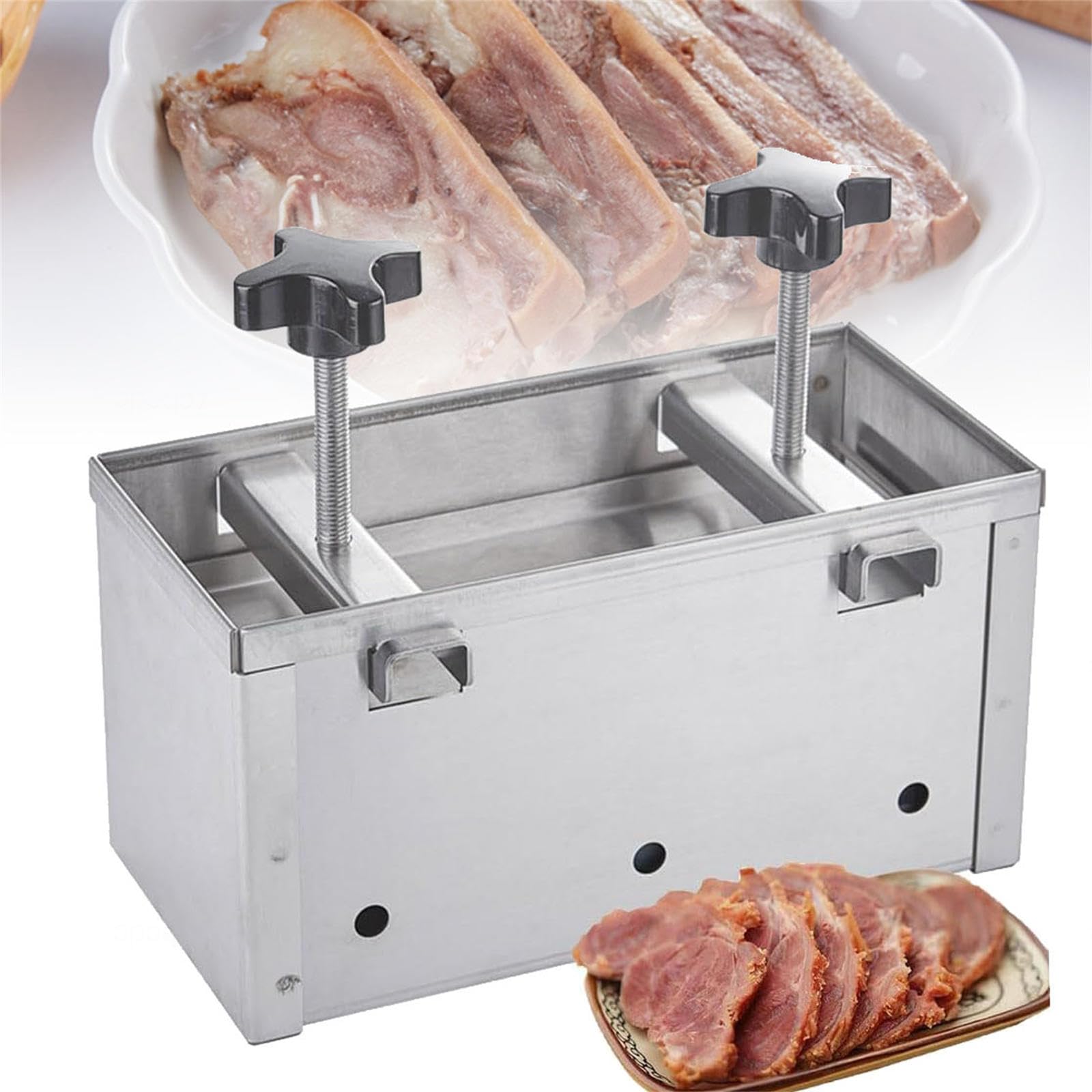 Herramienta de prensa de carne de acero inoxidable para cocina, caja de molde de prensado de jamón de 2 kg, ideal para prensar carnes de jamón y delicatessen, herramienta de formación de carne
