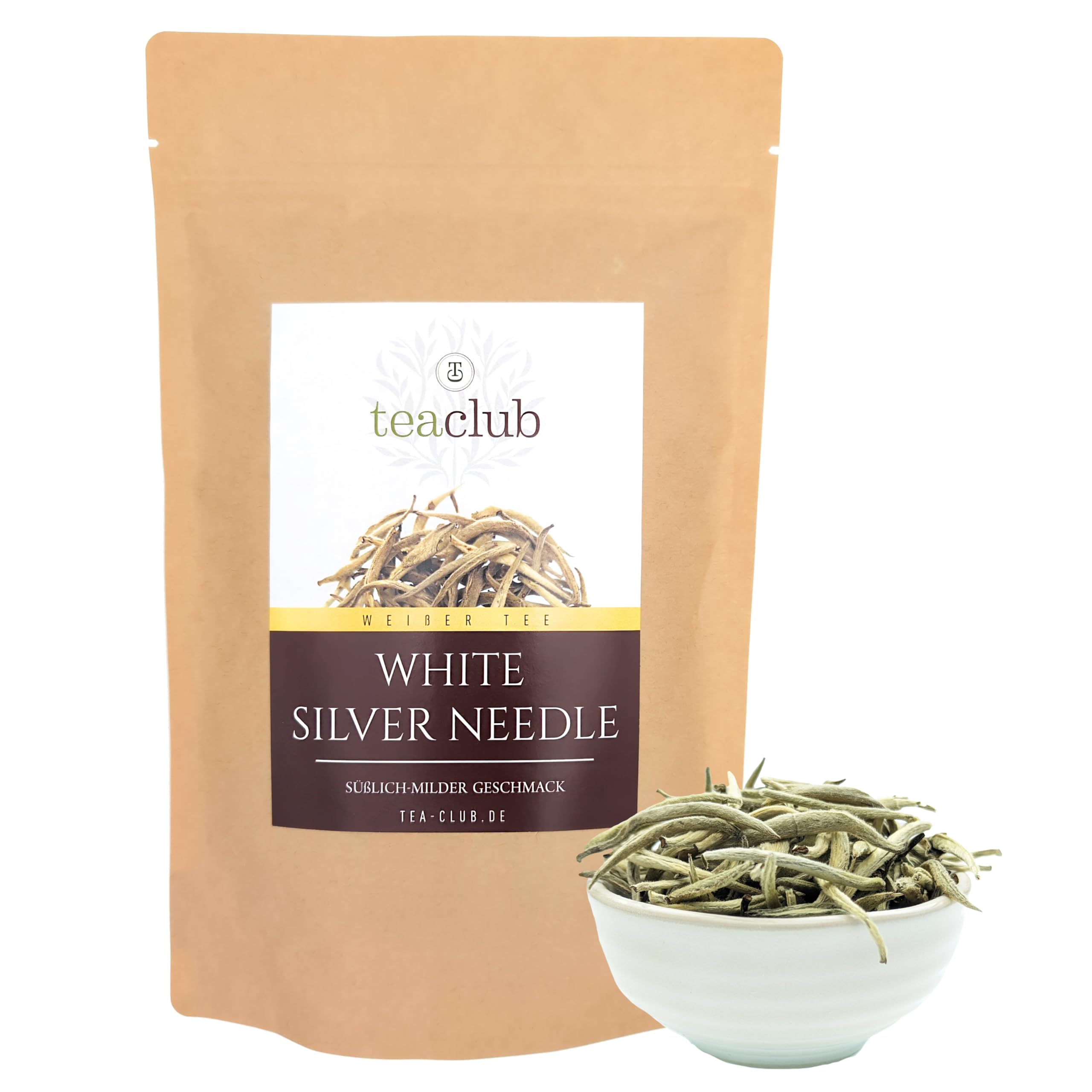 White Silver Needle 100g Té blanco chino a granel con brotes de hoja