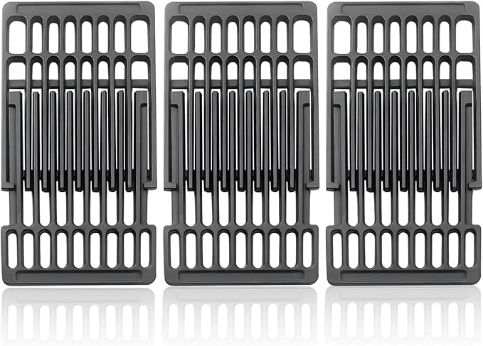 Plowo Adjustable Cast Iron Grill Grates Universal Cooking Grid