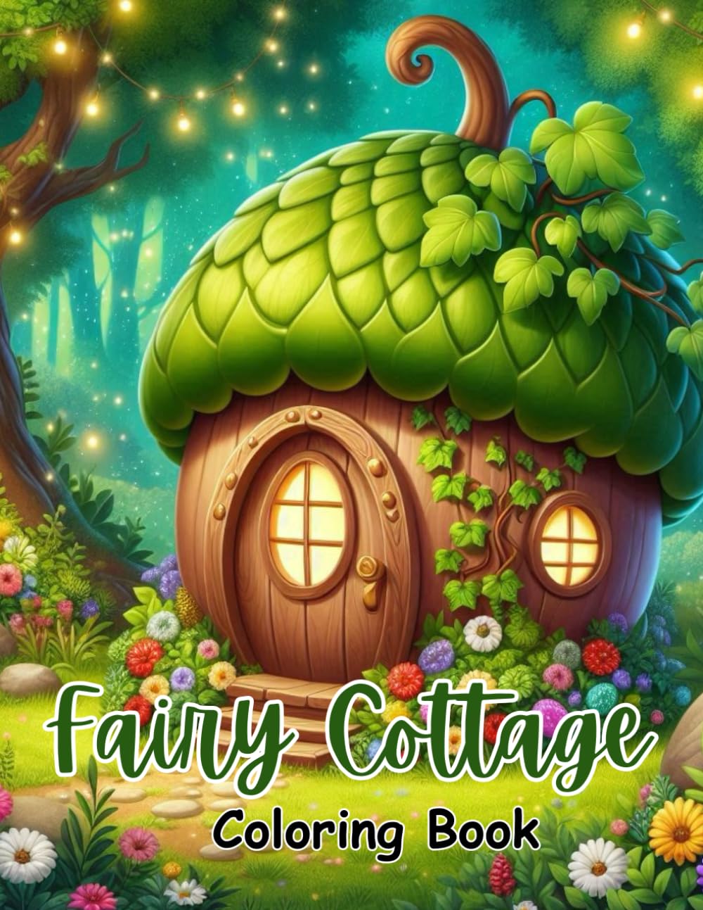Fairy Cottage Coloring Book: Cozy Fantasy Fairy Cottages, Enchanted Forest Houses, Whimsical Fairy Homes, Magical Gardens & Dreamy Cottage Scenes for Relaxation, Stress Relief and Creative Calm