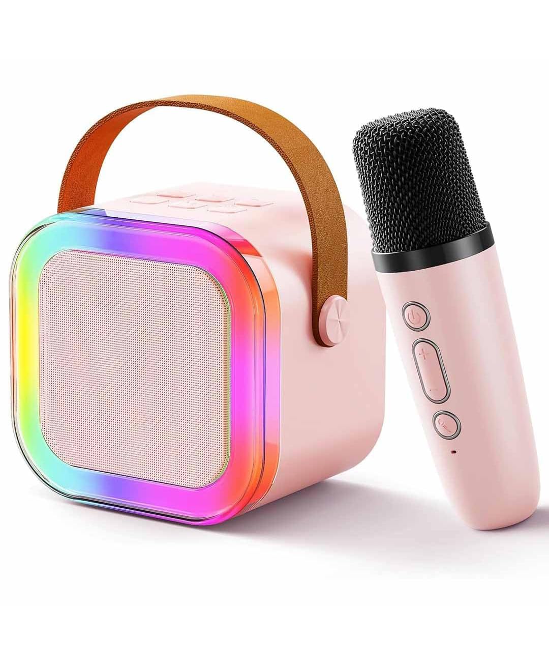 NewStar Mini Karaoke Machine Microphone Portable Bluetooth Wireless Speaker with Wireless Mic for Music Toys Christmas Birthday Gifts for Girls & Boys Set of 1 (Color As Per Availability)