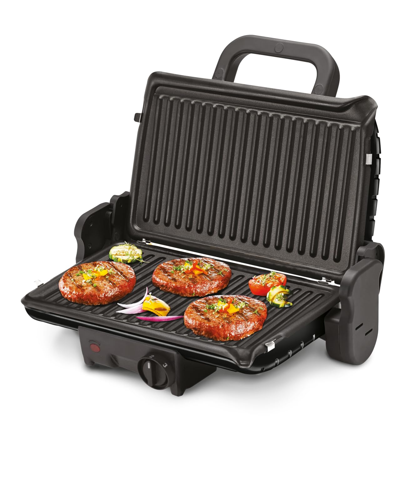Tefal Grill Viande Panini Minute Grill, 1600 W, Position grill et barbecue, Plaques antiadhésives, Grilles amovibles, Rangement vertical GC205816