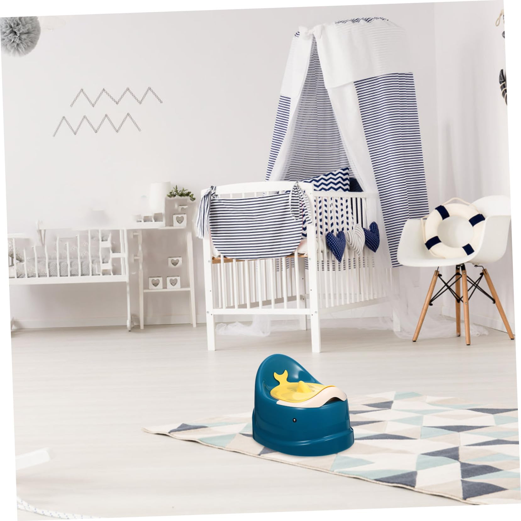ERINGOGO Sedile Wc per Bambini Portatile in Pp Blu, Vasino Riutilizzabile per Addestramento Toilette, per Viaggio e Uso in Auto, Favorisce L'autonomia dei Bimbi