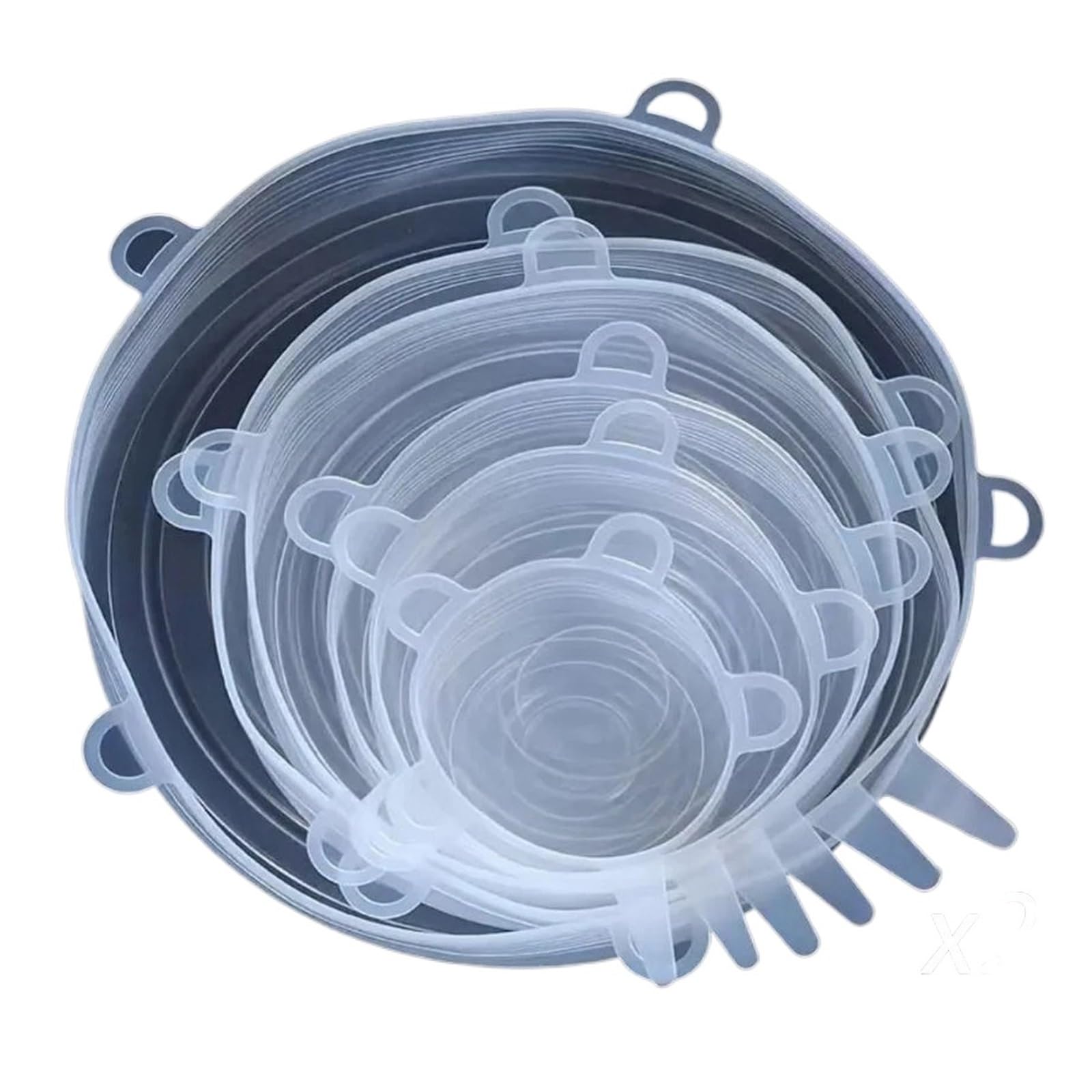 3Sets Silicone Cover Stretch Bowl Refrigerator Oven Sealing Preservation Film High Temperature Resistance for Bowls Jars