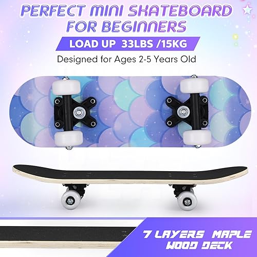 Vista 70 de Honoson Juego de 7 piezas de monopatín para niños pequeños, rodilleras, coderas, muñequeras