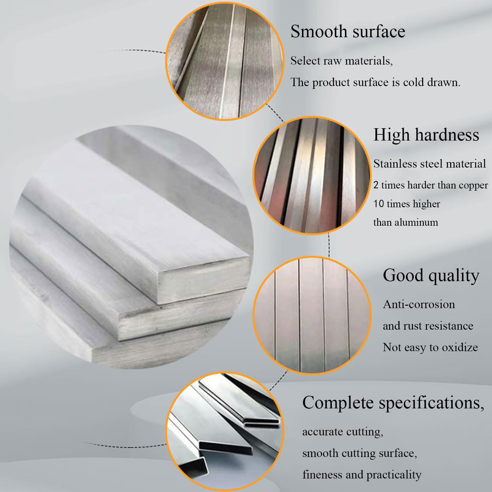Barra piatta 304 da 3 mm di spessore - Diverse dimensioni (3x10/15/20/25/30/40/50x500 mm) for macchinari industriali e progetti fai da te(3x30x500mm)