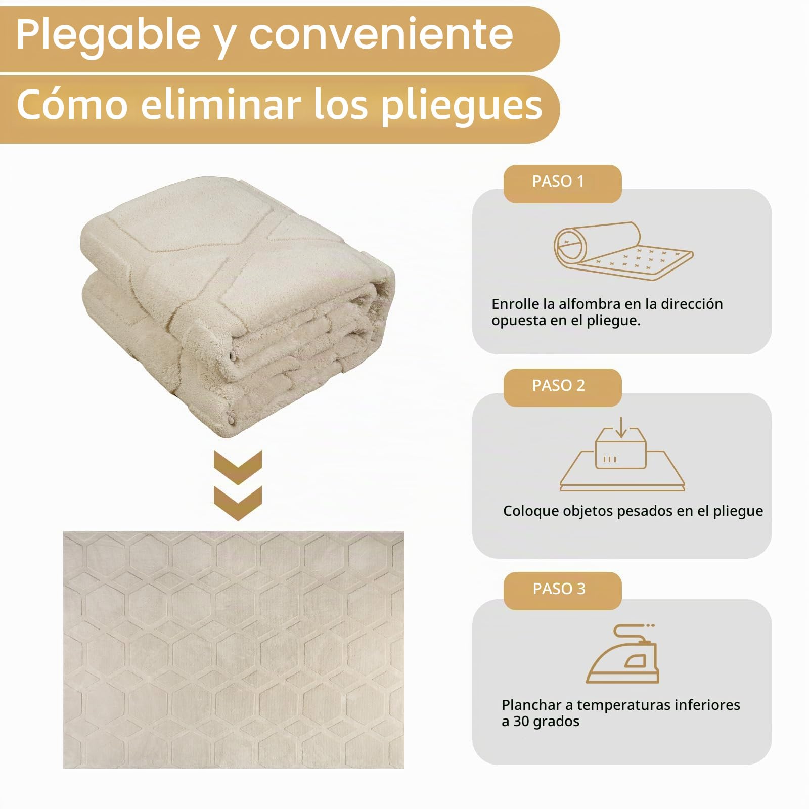 Homcomodar Alfombra Salon Grande 200x300cm Beige Alfombras Dormitorio Lavable Lavadora Alfombra Habitacion Comedor Tapetes para Sala Quarto 3D Efecto Modernas Antideslizante Alfombras Pelo Corto