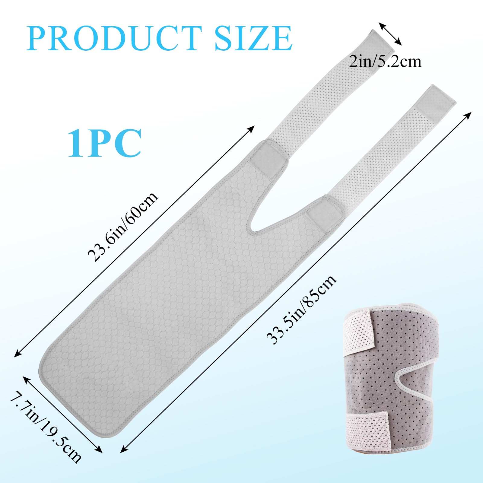 Hamstring & Thigh Compression Sleeve for Men Women, Groin Compression Wrap for Hamstring, Quad, Pulled Groin, Thigh Sleeve for Hamstring Injury, Hamstring Brace for Thigh Pain (Gray)