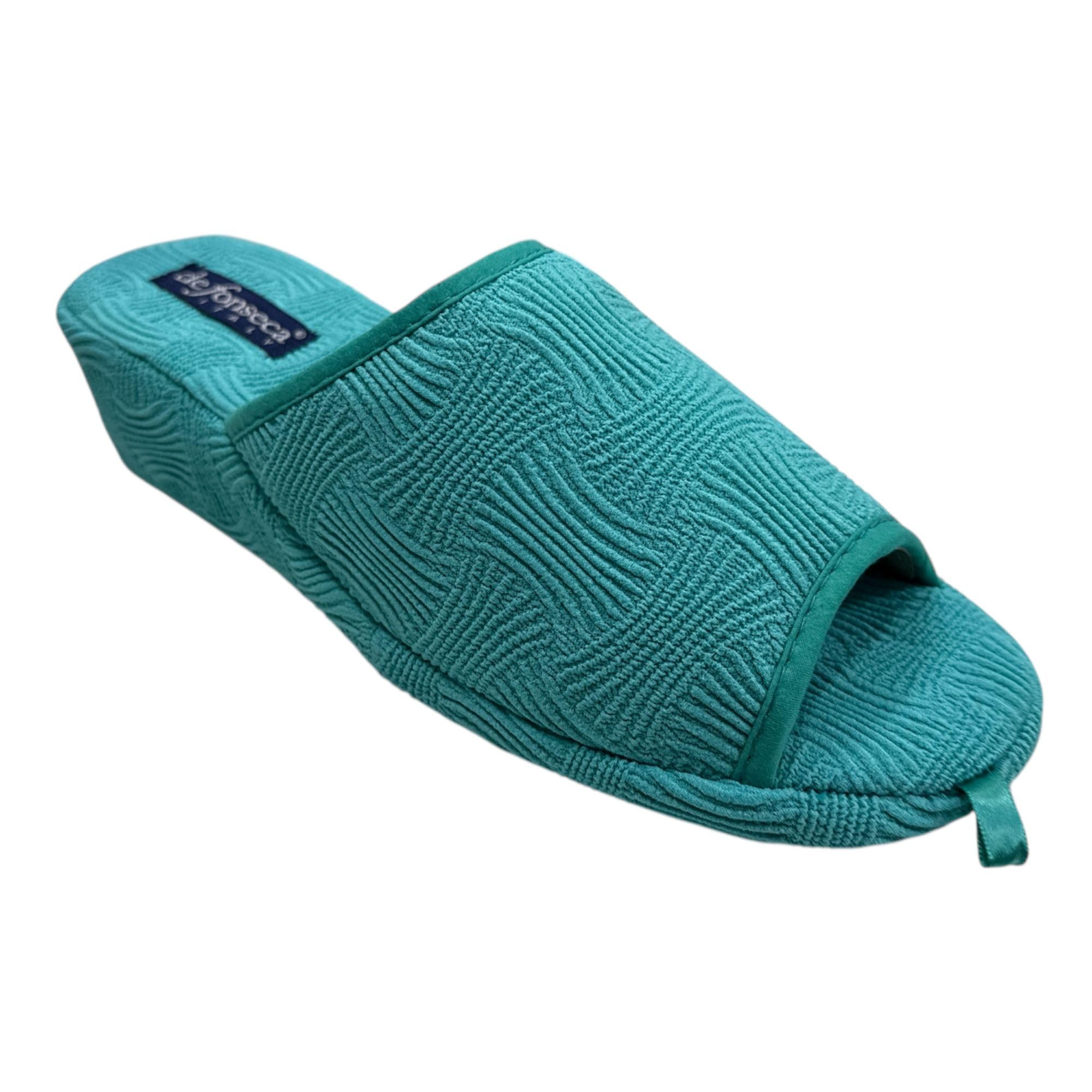 DeFonseca Pantofole Donna De Palermo WB45, Cotone con Punta Aperta, Memory Foam, Suola Silenziosa