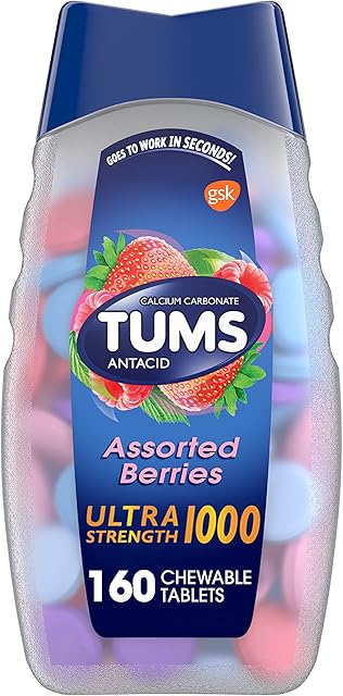 Glaxo Smithkline Consumer B001G7QOU6 Ultra Strength Assorted Berrie Antacid Chewable Tablet for Heartburn Relief, Pack of 160