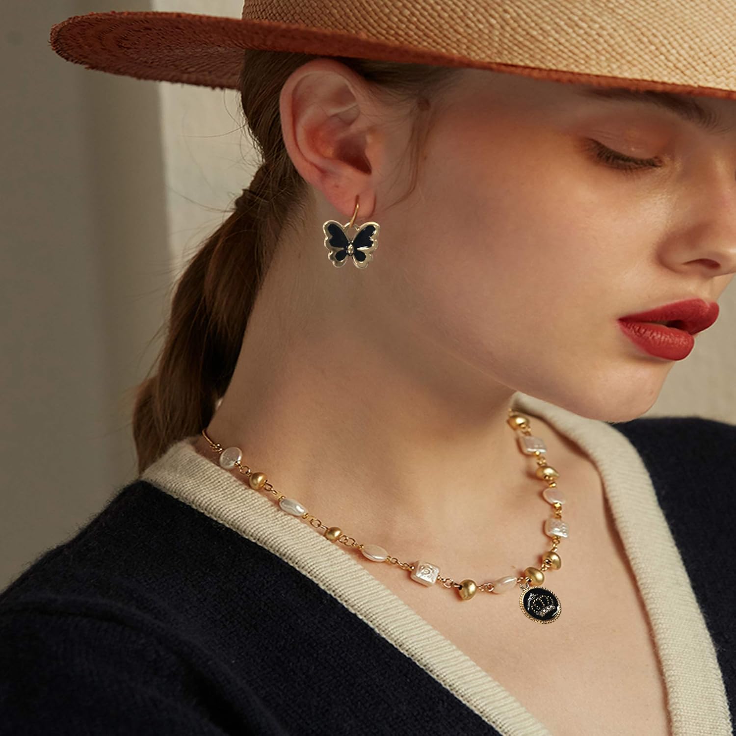 TSJ 24 PCS Assorted Enamel Charms Black Jewelry Making Pendants Lady Fashion Women Makeup DIY Charms for Necklace Bracelet Earrings - Image 5