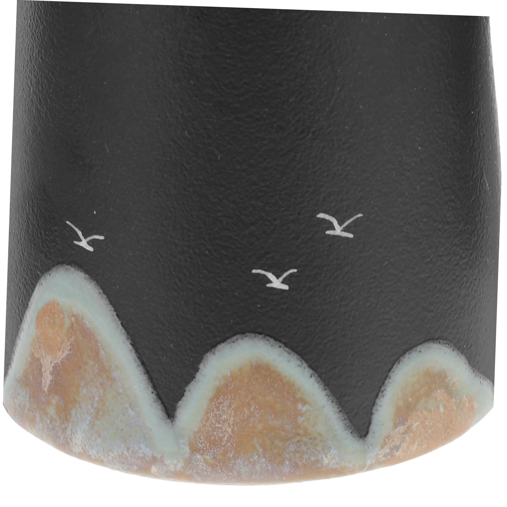 DECHOUS Tasse à Thé en Céramique 410ml avec Couvercle et Séparateur, Noire