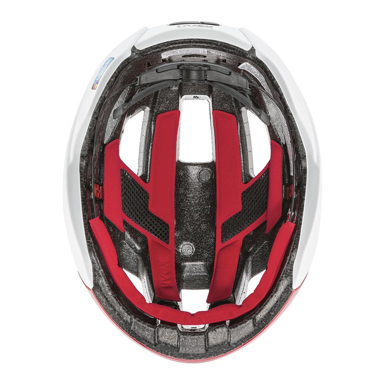 Uvex Rise Cc - Sicherer Performance-Helm Für Damen Und Herren - Individuelle Größenanpassung - Optimierte Belüftung - Red-white - 52-56 Cm