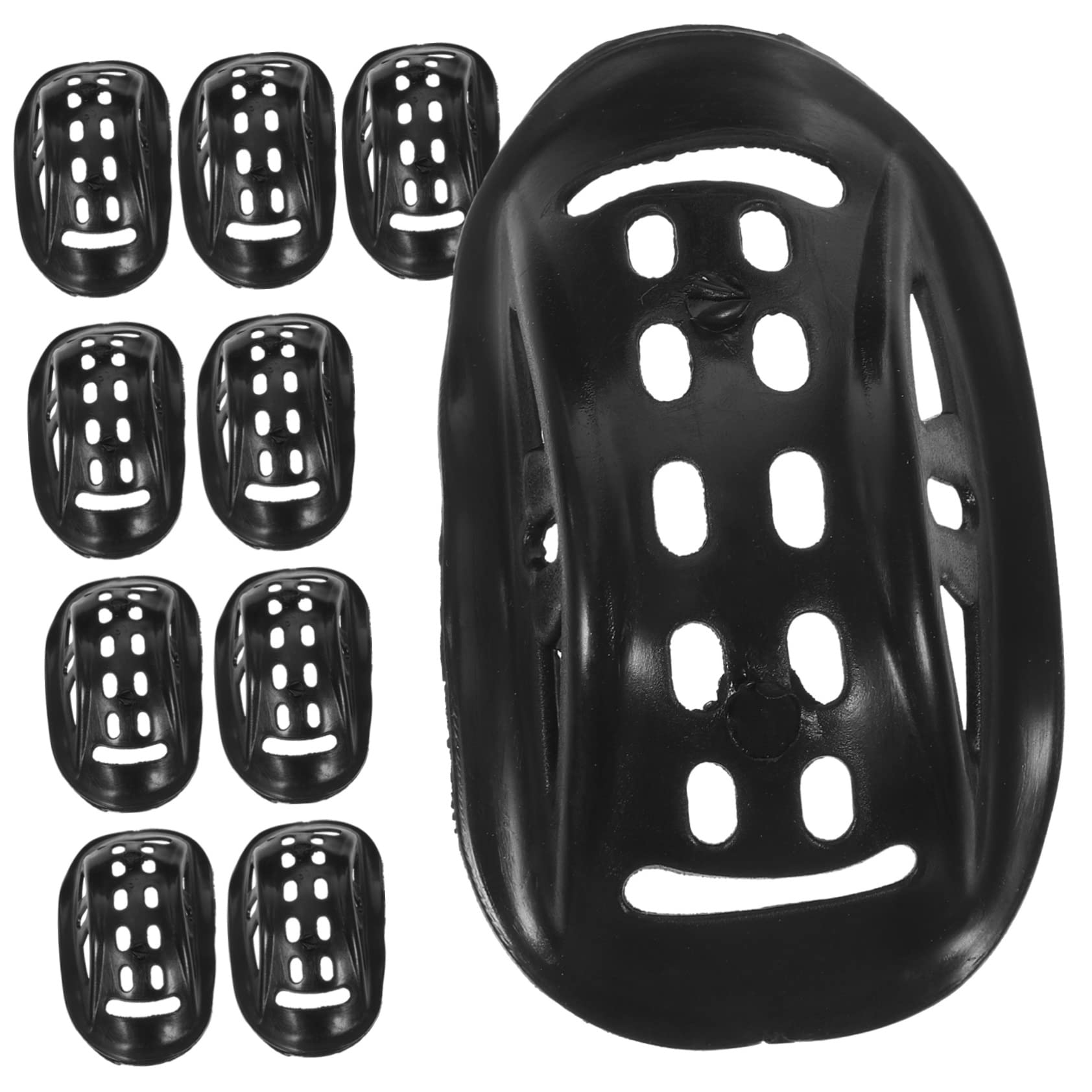 BUGUUYO 10pcs Helmet Chin Cup Pads for Hard Hats Lightweight Safety Hat Accessories Ergonomic Chin Protectors for Comfort and Stability Compatible Helmets