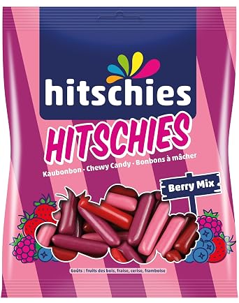 Hitschies Berry Mix I Chewy Berry flavored Candy Sticks I 125g 4.4 ounce