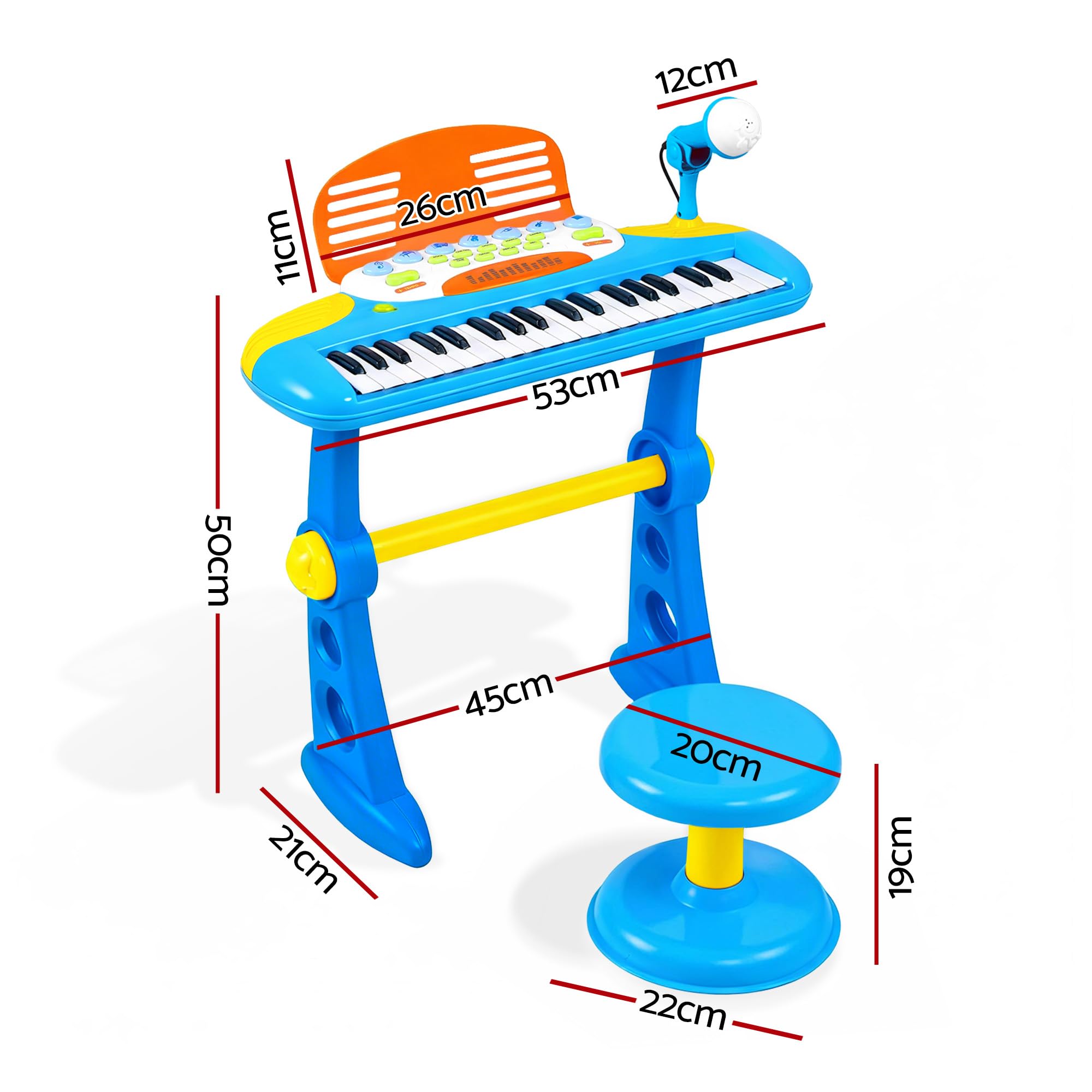 Keezi Kids Piano Keyboard, 37 Keys Electronic Musical Instrument