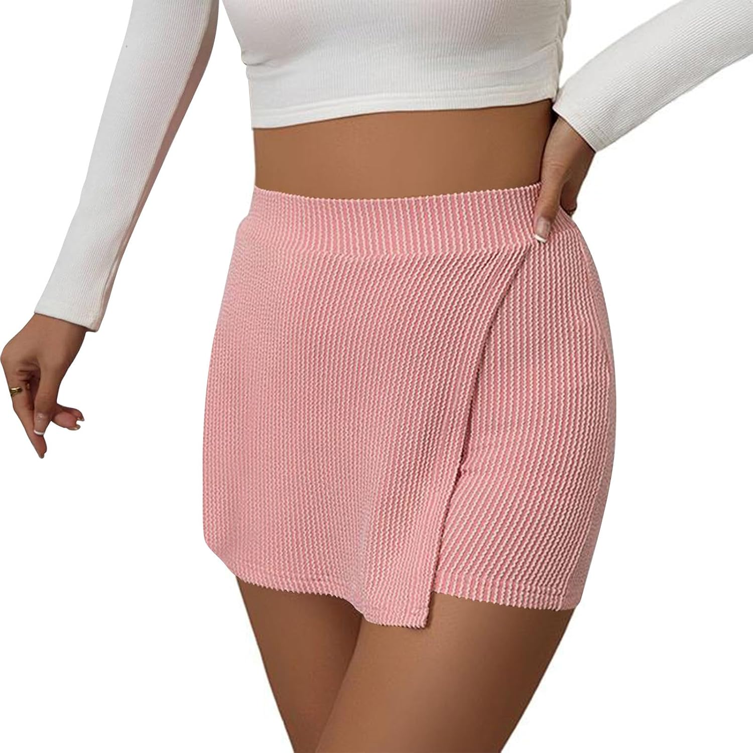 Women's Tennis Skirt Golf Athletic Skorts with Shorts Workout Running Sports Side Slit Casual Summer Mini Skirts