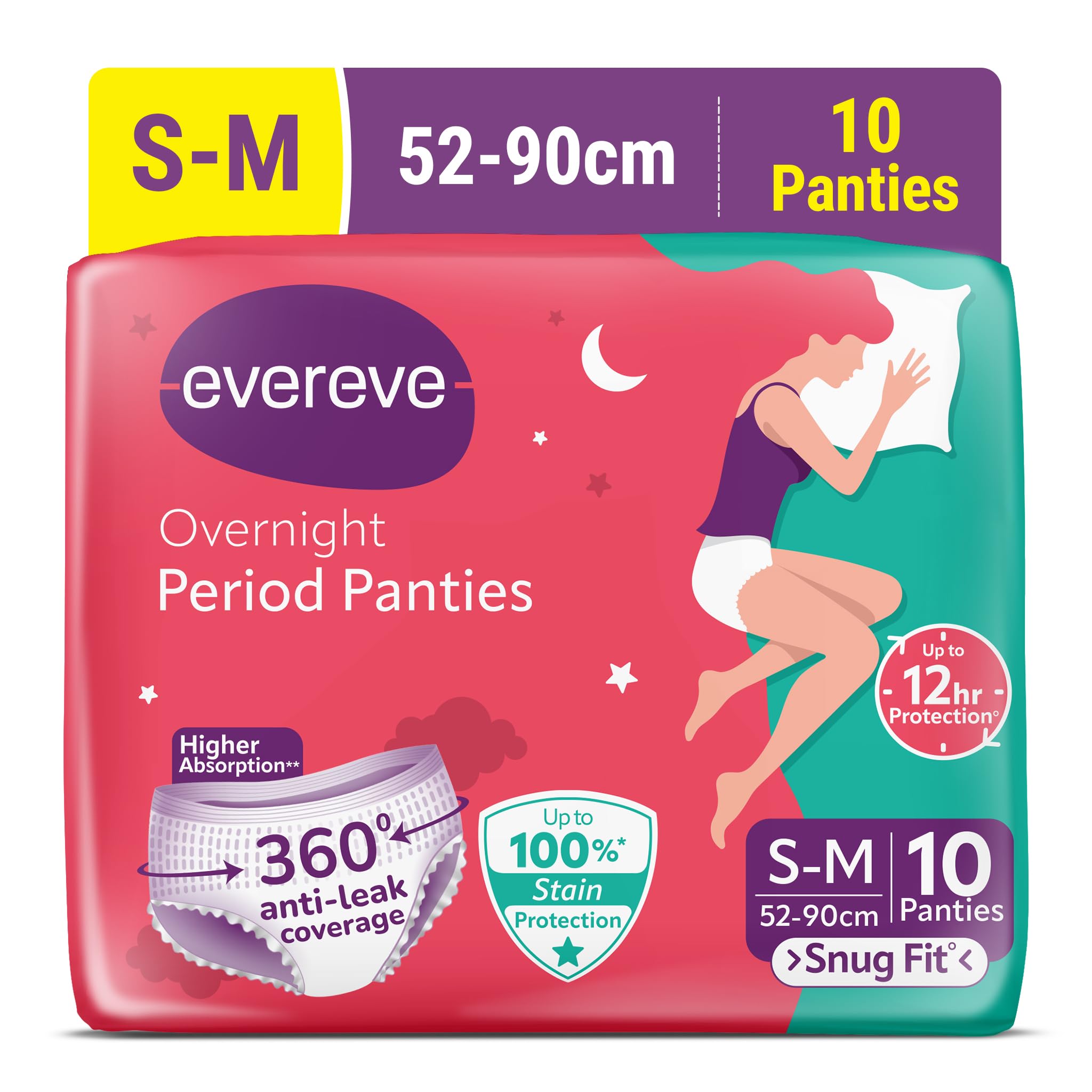 Evereve Period Panty For Girls & Women, (S-M), 10 Pcs, 360 Degree Coverage, 0% Leaks, High Absorbency For Heavy Flow, Maternity Delivery Pads, Postpartum & Overnight Protection, Disposable Panty-image-6